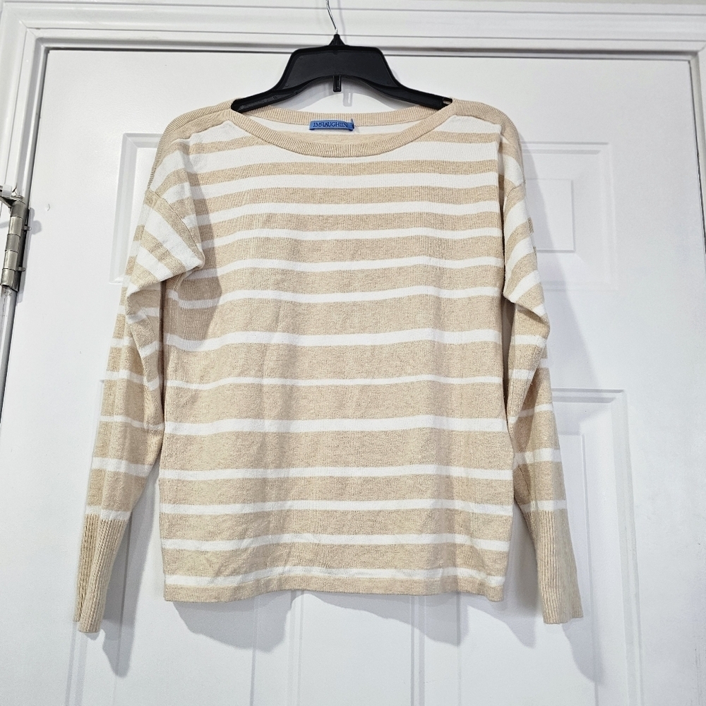 J Mclaughlin Pullover Striped Sweater Size Small